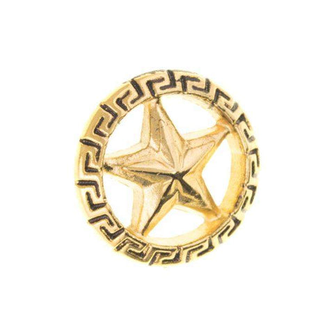 Metallknopf mit Trachtenoptik in Gold mit Öse-Befestigung in 18 mm