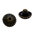 broncefarbener Trachtenknopf in Muschelform mit Öse, 11 mm kleiner Knopf für Dirndl und Trachtenblusen