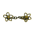 Doppelter Trachten Knopf mit Kette TK-102 messing