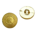 Trachtknopf Gold mit Zierrand  im Pünktchen Muster, Metallknopf mit Öse, ideal für Dirndl, Trachtenmode und DIY-Projekte