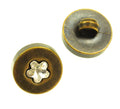 Trachten Knopf mit Strass Blümchen tk-66-messing