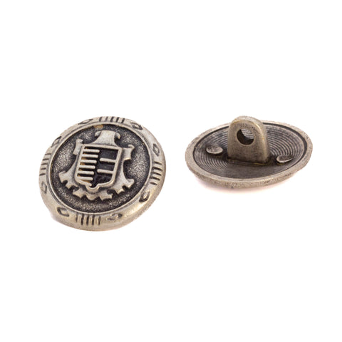 Trachtenknopf mit Wappen altsilber TK-72