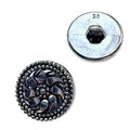 Trachtenknopf Blumenmotiv Stahl Ösenknopf TK-105 für Dirndl, Janker und Trachtenjacken