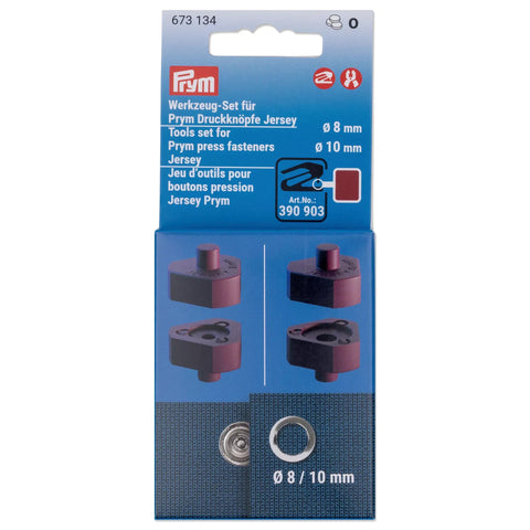 Prym Werkzeug-Set für Jersey Druckknöpfe 8 mm und 10 mm – VARIO Tool Zubehör zum Anbringen von Druckknöpfen an dehnbaren Stoffen