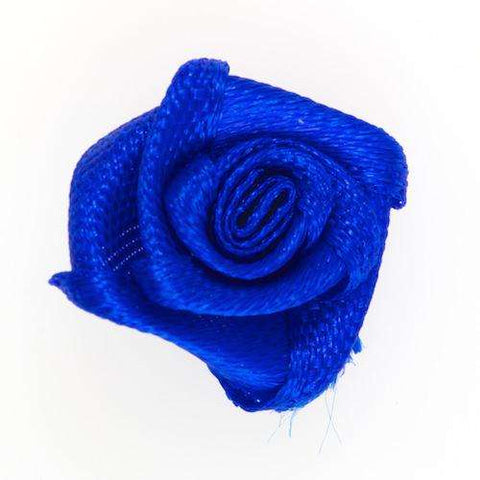 Applikation Bändchen Rose blau