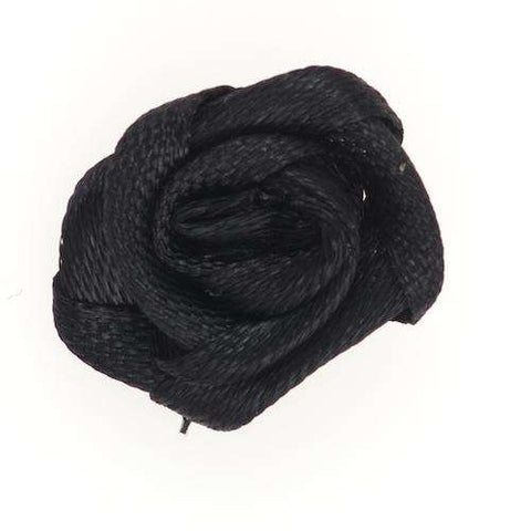Applikation Bändchen Rose schwarz