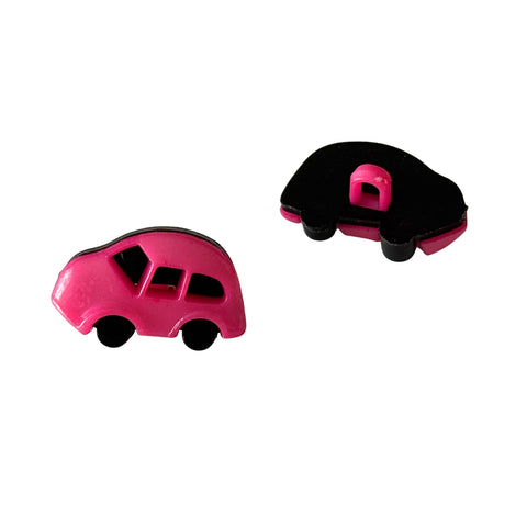 Kinderknopf mit automotiv in Schwarz aus Kunststoff
