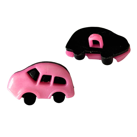 Kinderknopf mit automotiv in Schwarz aus Kunststoff