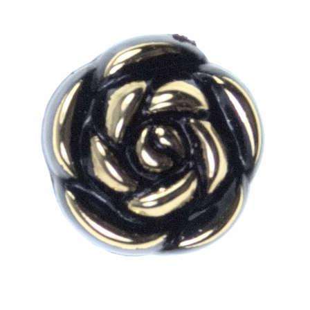 Blüten Knöpfe Gold BL-12 schwarz Gold