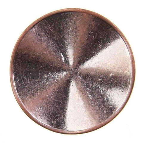 Metallknopf mit Blumenmotiv in Silber-Kupfer mit Öse-Befestigung in 15–25 mm