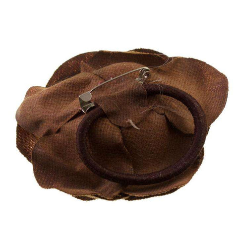 Brosche - Haargummi Rose BRO-29braun