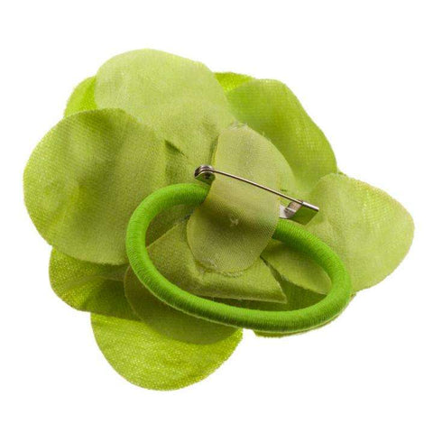 Brosche - Haargummi Rose BRO-29gruen
