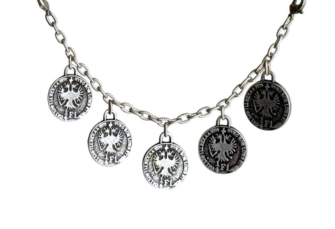 Charivari TA‑241S mit Ein Viertel‑Florin‑Münze – Trachtenschmuck für Dirndl, Mieder und Oktoberfest‑Outfits