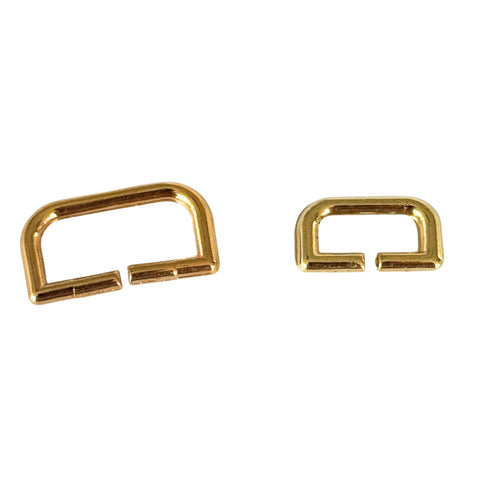 D-Ring aus Metall in Gold HRI-2 Draufsicht