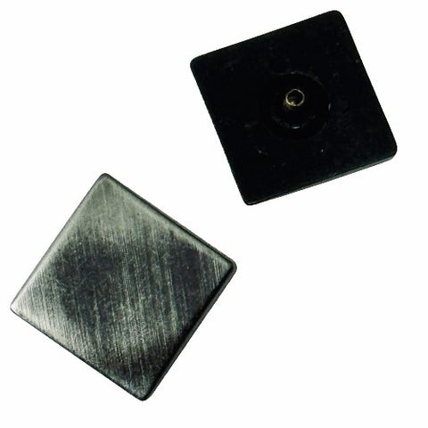 Druckknöpfe Quadrat Altsilber Schwarz gebürstet NK-41-as