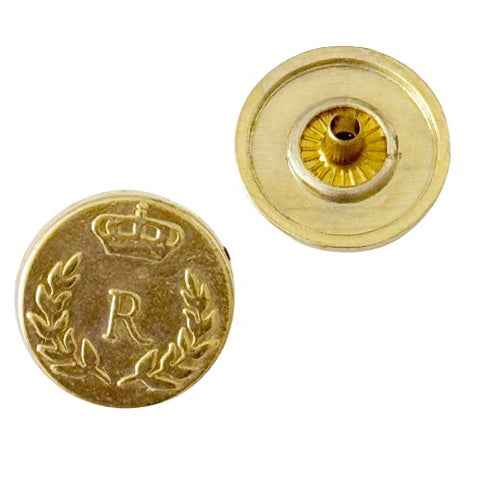 Druckknöpfe Wappen Lorbeerkranz mit Krone NK-161 Gold