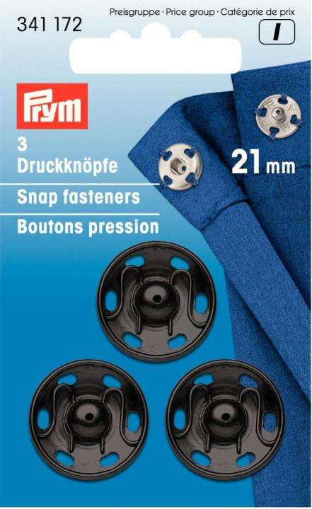 Druckknöpfe schwarz 21mm