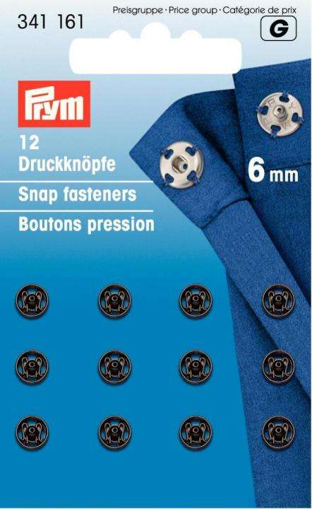 Druckknöpfe zum annähen 6mm 12 Stück