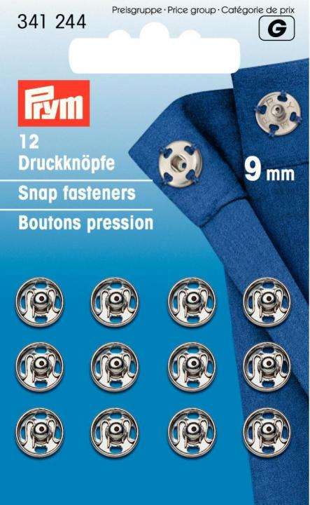 Druckknöpfe Silber 9mm 341244
