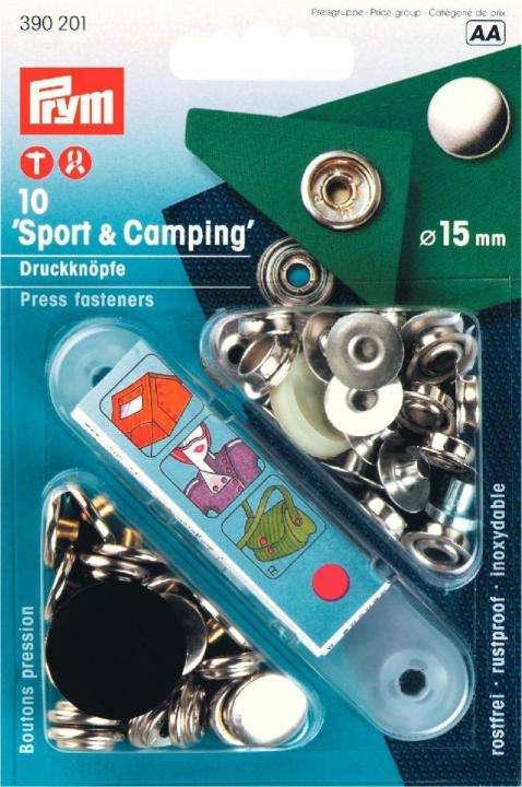Druckknöpfe Sport u.Camping silber