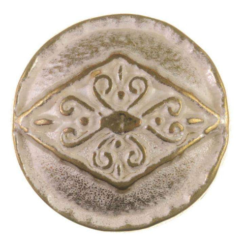 Metallknopf in Silber mit Öse-Befestigung in 23 mm