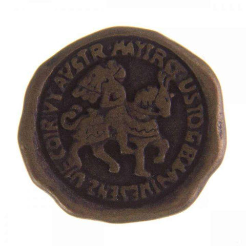 Metallknopf mit Wappenmotiv in Messing mit Öse-Befestigung in 18 mm