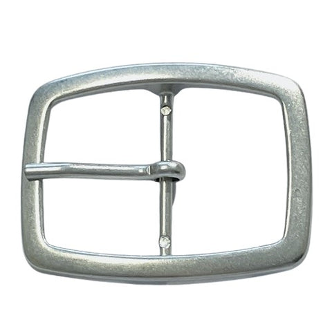 Elegante Gürtelschließe mit Dorn in Nickel matt SM-108