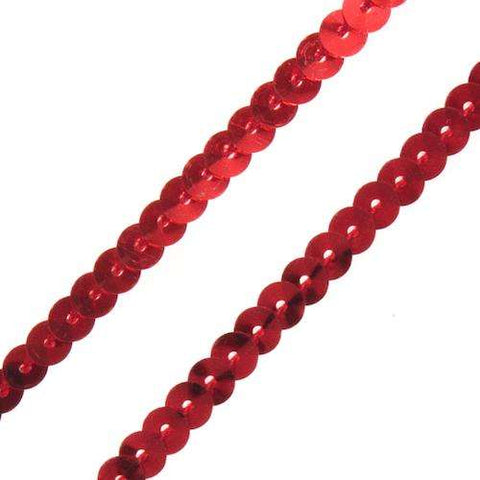 Farbiges Paillettenband Paill-6 rot
