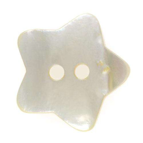 Echter Perlmuttknopf Natur in Creme/Natur mit 2-Loch-Befestigung