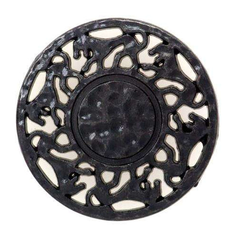Metallknopf mit filigran in Schwarz mit Öse-Befestigung in 18–23 mm