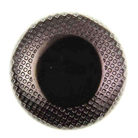 Metallknopf mit flach Halbkugel in Silber mit Öse-Befestigung in 18–23 mm