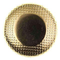 Metallknopf mit flach Halbkugel in Gold mit Öse-Befestigung in 15–20 mm