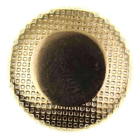 Metallknopf mit flach Halbkugel in Gold mit Öse-Befestigung in 15–20 mm