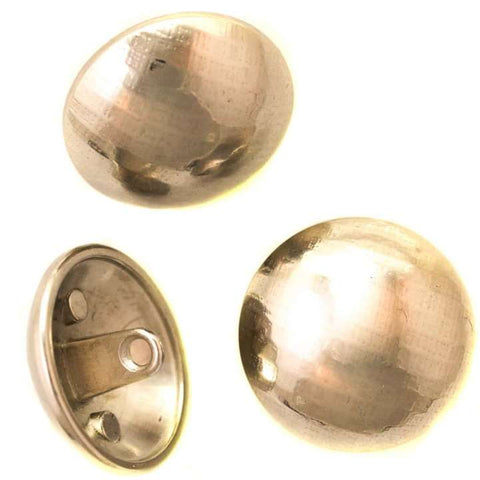 Metallknopf mit Halbkugel in Gold mit Öse-Befestigung in 10–23 mm