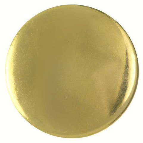 Metallknopf mit flach in Gold mit Öse-Befestigung in 11–25 mm