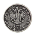 Metallknopf mit Trachtenoptik in Grau mit Öse-Befestigung in 20–22 mm