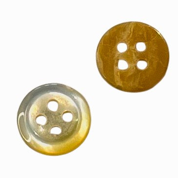 Echter Perlmuttknopf Natur in Creme/Natur mit 4-Loch-Befestigung