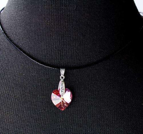 Schmuck Anhänger Herz von Swarovski® Rose