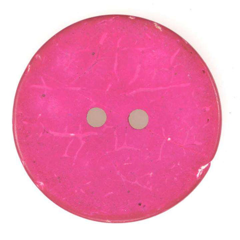 Rosa/Pink Kokos-Holzknopf aus Kokosholz mit 2-Loch-Befestigung HK-189-PINK