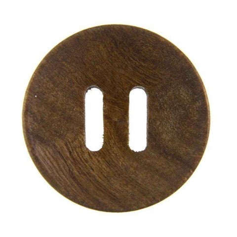 Braun Holzknopf mit Schlitzknopf-Befestigung HK-9