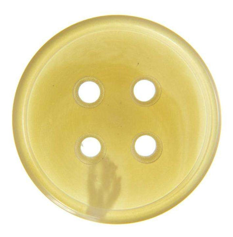 Beige Hornimitatknopf KBG-208 mit 4-Loch als Blazer- und Sakkoknopf