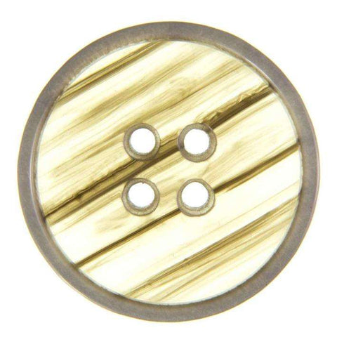 Braun Hornimitatknopf KBR-209 mit 4-Loch als Blazer- und Sakkoknopf