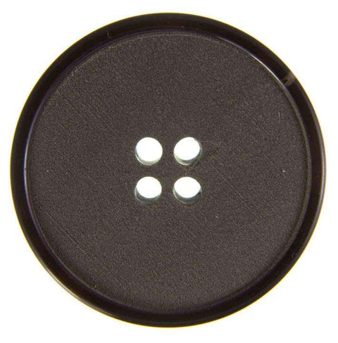Braun Hornimitatknopf  mit 4-Loch als Blazer- und Sakkoknopf