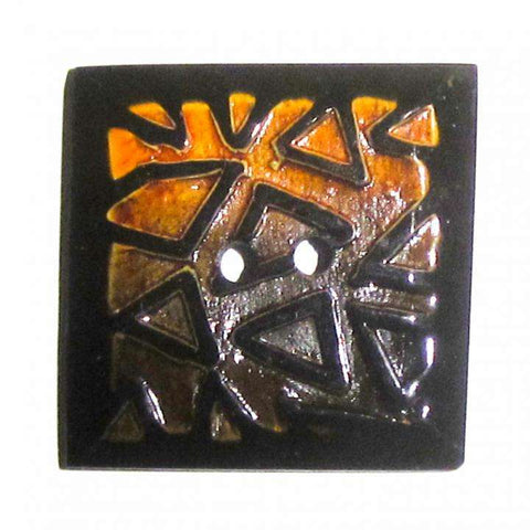 Schwarz Hornknopf mit 2-Loch-Befestigung HK-403