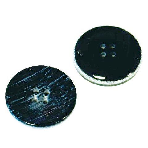 Dunkelgrau Hornimitatknopf HI-68 mit 4-Loch als Mantel- und Jackenknopf