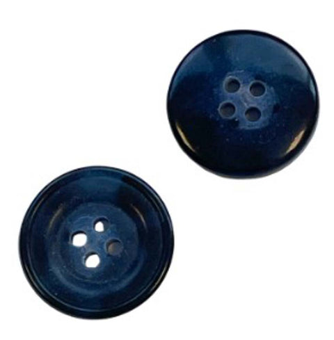 Blau Hornimitatknopf HI-92 mit 4-Loch als Blazer- und Sakkoknopf