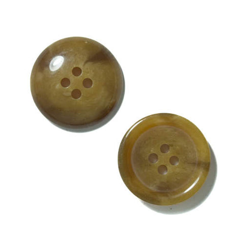 Hellbraun Hornimitatknopf HI-104 mit 4-Loch als Blazer- und Sakkoknopf