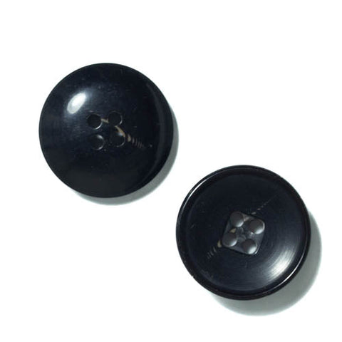 Anthrazit Hornimitatknopf HI-105 mit 4-Loch als Blazer- und Sakkoknopf