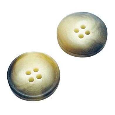 Creme-Natur Hornimitatknopf KBG-52 mit 4-Loch als Blazer- und Sakkoknopf