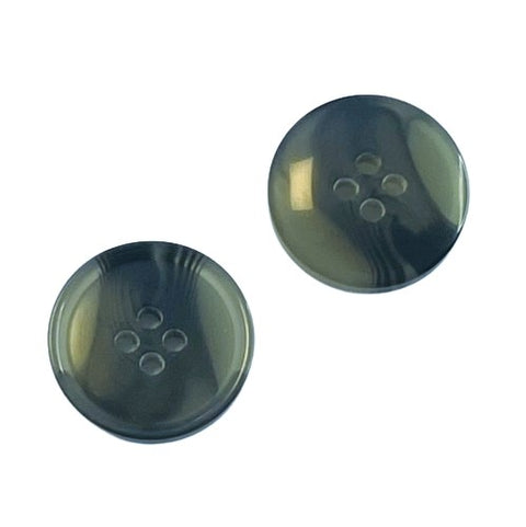 Anthrazit Hornimitatknopf HI-109 mit 4-Loch als Blazer- und Sakkoknopf